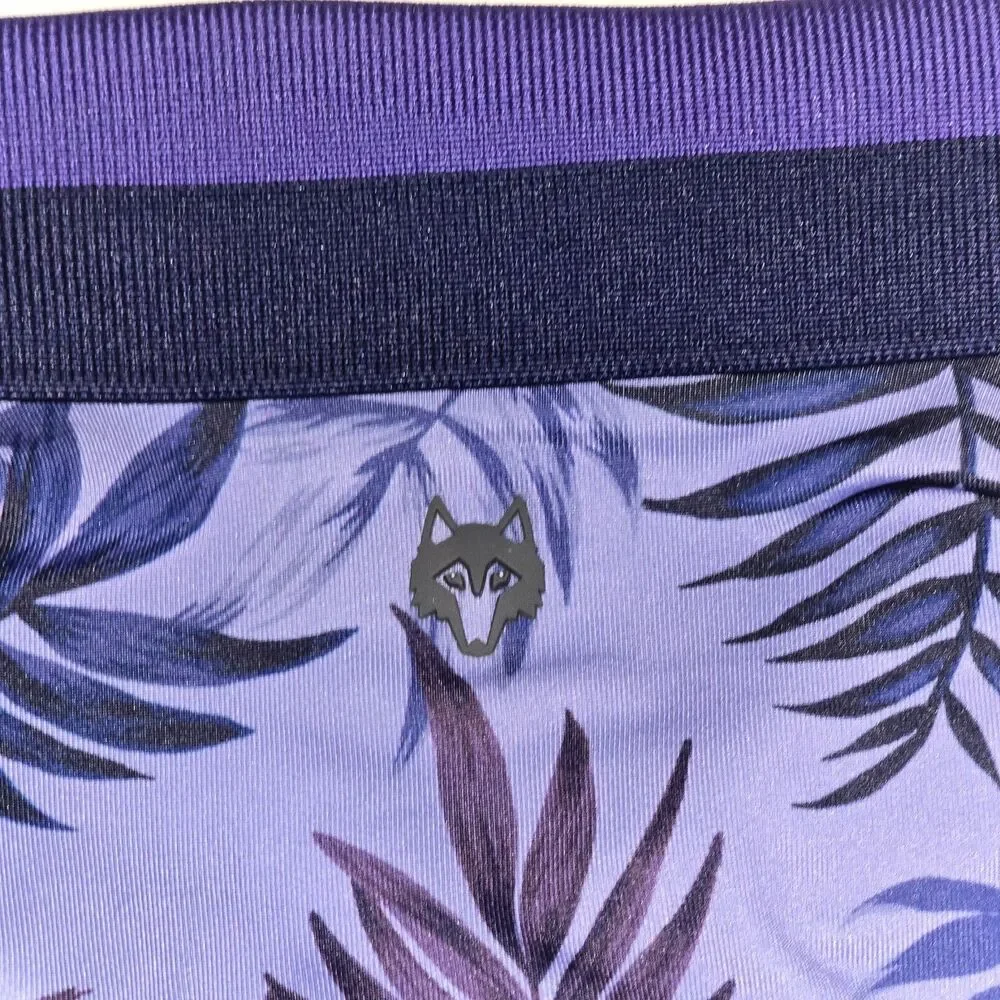 Greyson Polo Shirt Mens 2XL Purple Wolf Jungle Short Sleeve Golf Stretch Logo